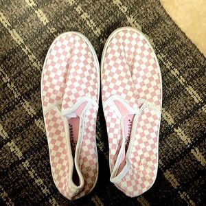 Pink checkered shoes